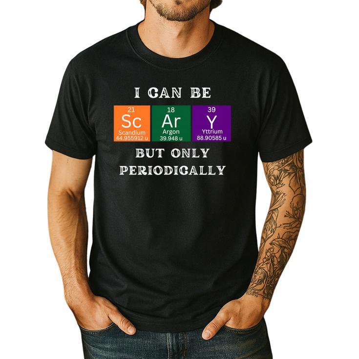 Chemisty Science Teacher Periodic Table Halloween Men's Casual T-Shirt