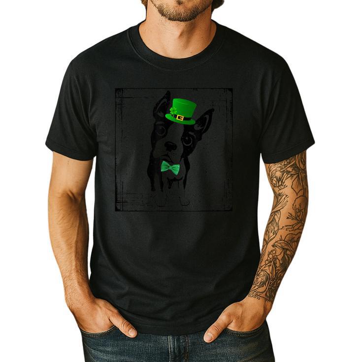 Cool Saint Patrick's Boston Terrier T Shirt For Dogs Lovers Men's Casual T-Shirt