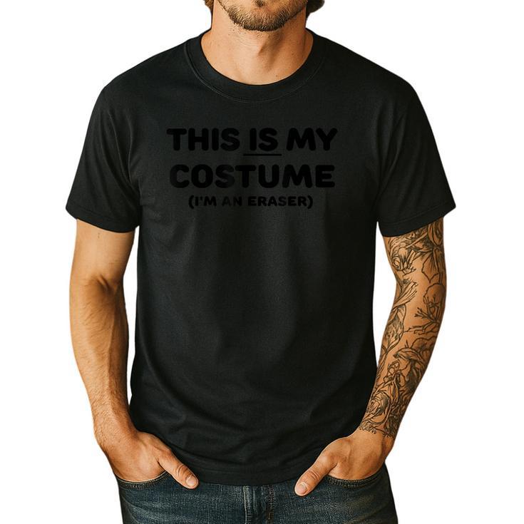 THIS IS MY COSTUME Eraser Teacher Halloween Costume Men's Casual T-Shirt