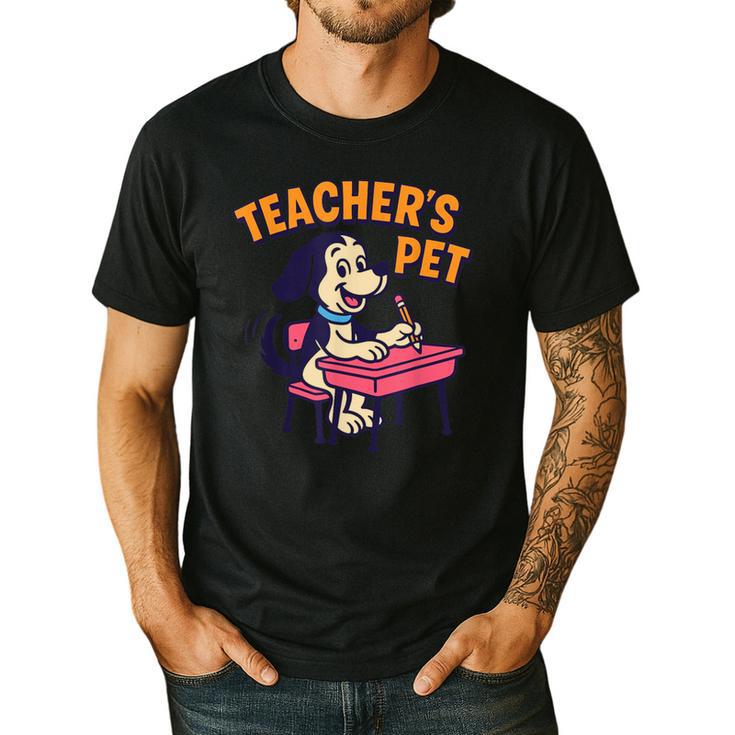 Cute Elementary School Student Dog Teacher's Pet Men's Casual T-Shirt
