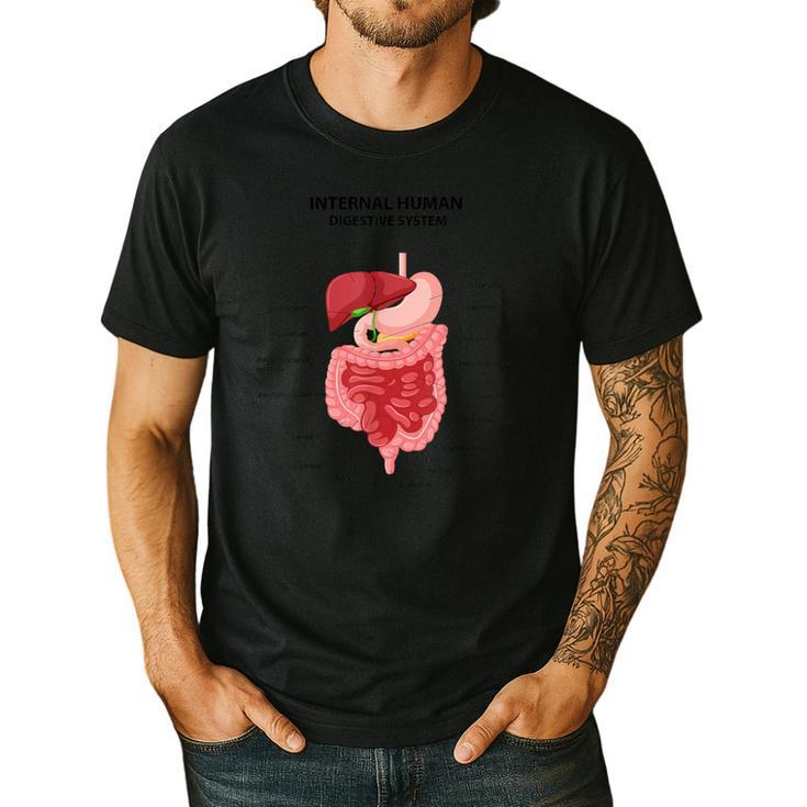 Digestive System Anatomy Anatomical Biology Teacher Men Women Men's Casual T-Shirt