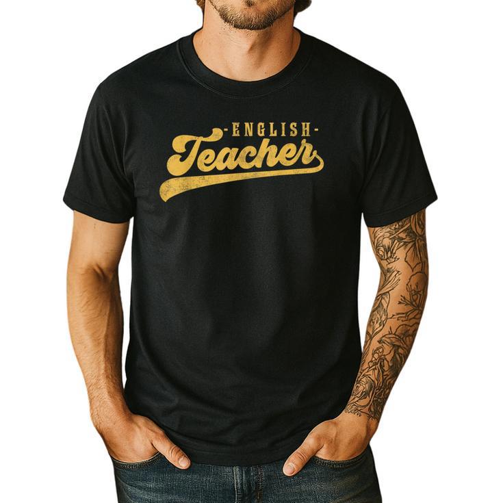 English Teacher Men Women Vintage Graphic English Teacher Men's Casual T-Shirt