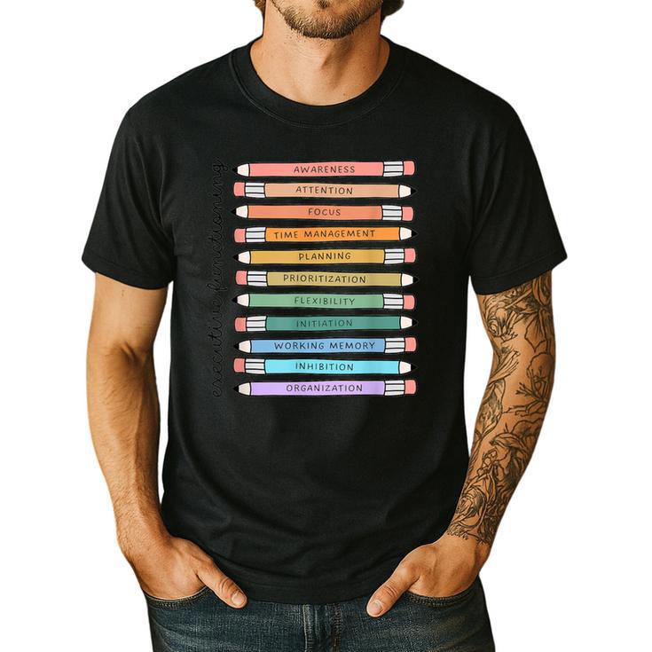 Executive Functioning Skills Back To School Sped Teacher SLP Men's Casual T-Shirt