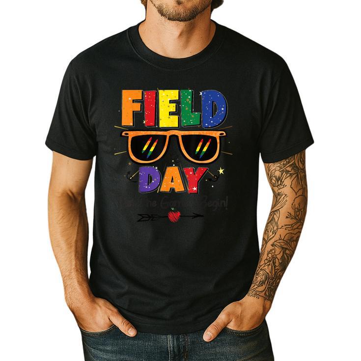 Field Day 2025 Let The Games Begin Kids Boys Girls Teachers Men's Casual T-Shirt