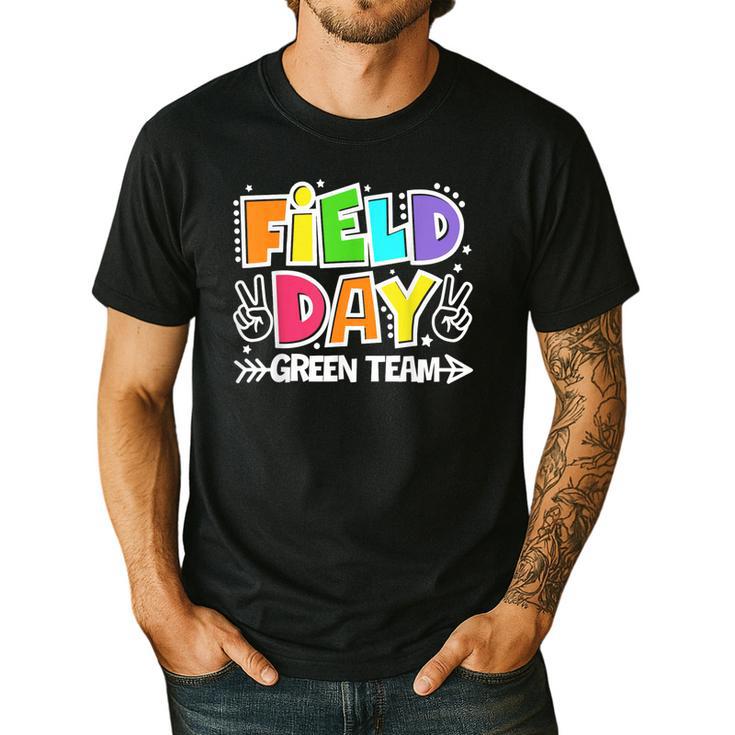 Field Day Green Team For Teacher Kids Field Day Games Men's Casual T-Shirt