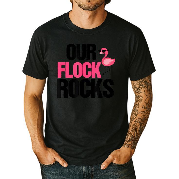 Our Flock Rocks Flamingo Mother's Day Teacher Men's Casual T-Shirt