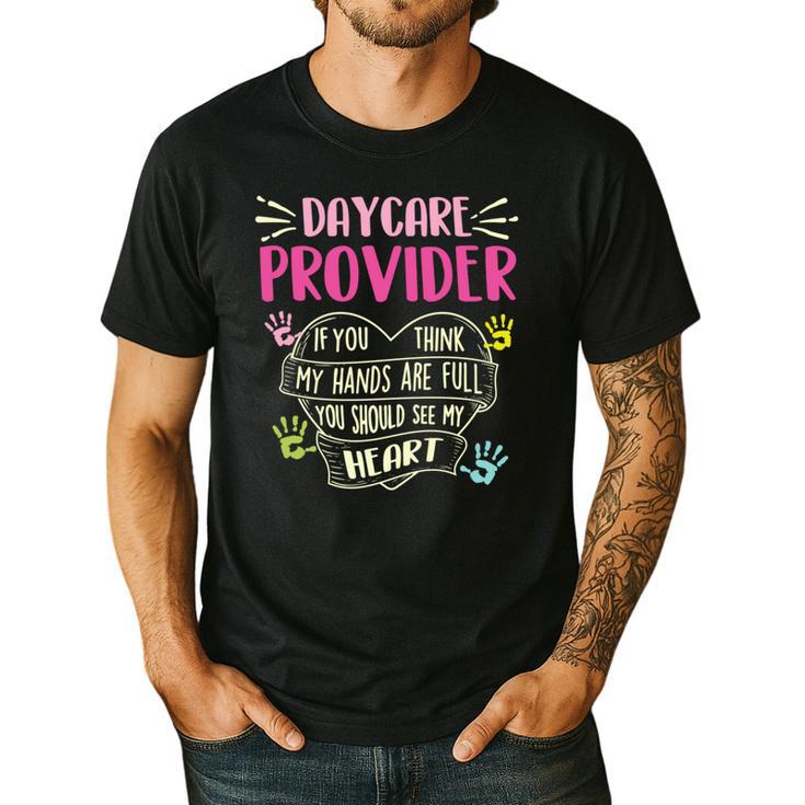 Full Heart Daycare Provider Nanny Au Pair Pre-K Teacher Men's Casual T-Shirt