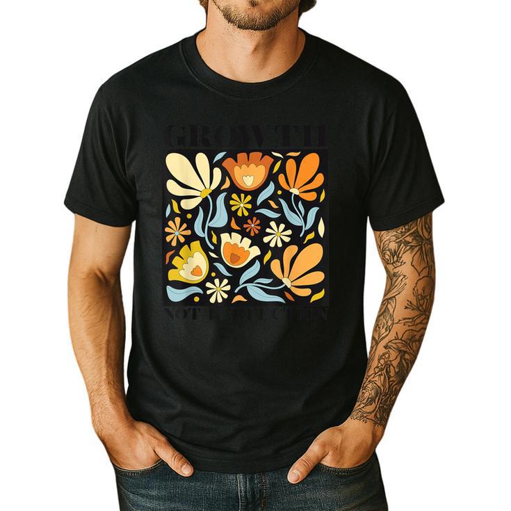Growth Not Perfection Abstract Florals SPED Teacher Men's Casual T-Shirt