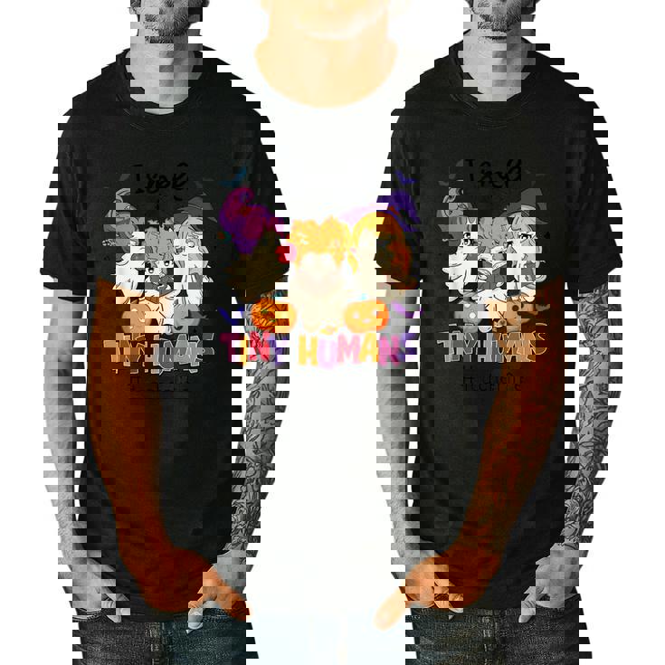 Halloween Teacher Smell a Tiny Human Ghost Spooky Season Men&#x27;s Casual T-Shirt