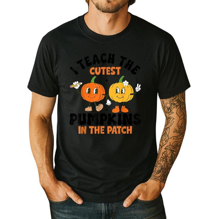 Halloween Teacher I Teach The Cutest Pumpkins In The Patch Men's Casual T-Shirt