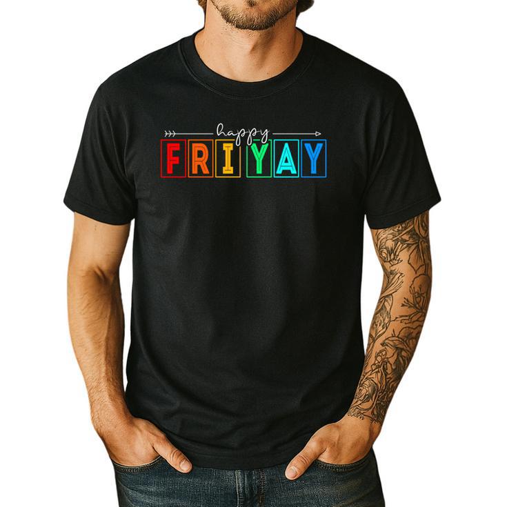 Happy Fri Yay Teacher Friday Men's Casual T-Shirt