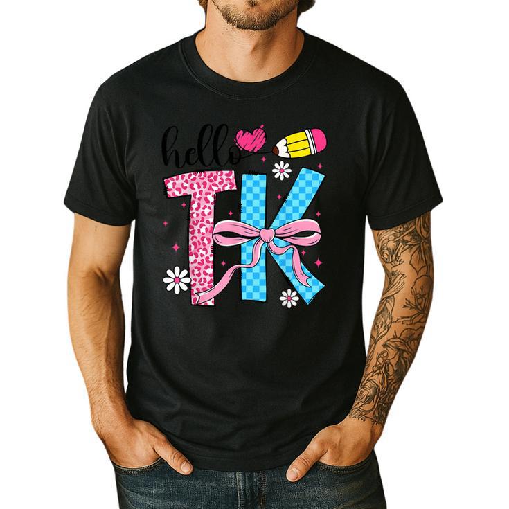 Hello TK Transitional Kindergarten Back To School Teacher Men's Casual T-Shirt