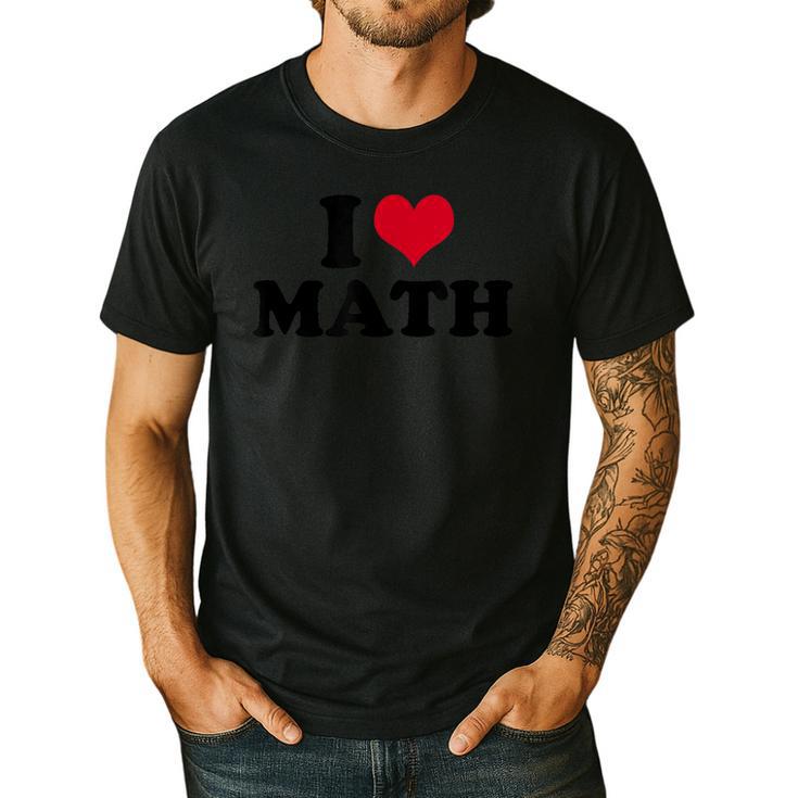 I Love Math Teacher Men's Casual T-Shirt
