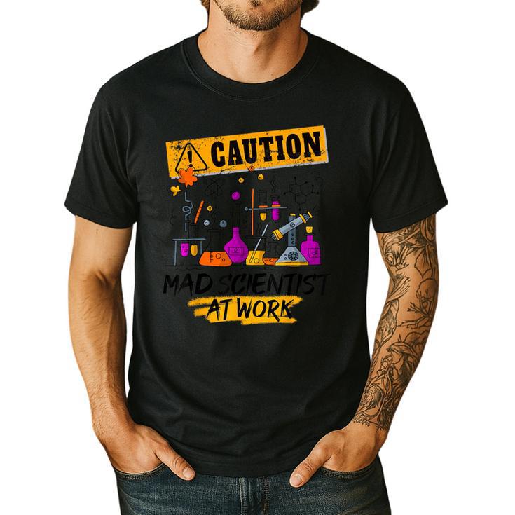 Mad Scientist Halloween Costume Science Teacher Men's Casual T-Shirt