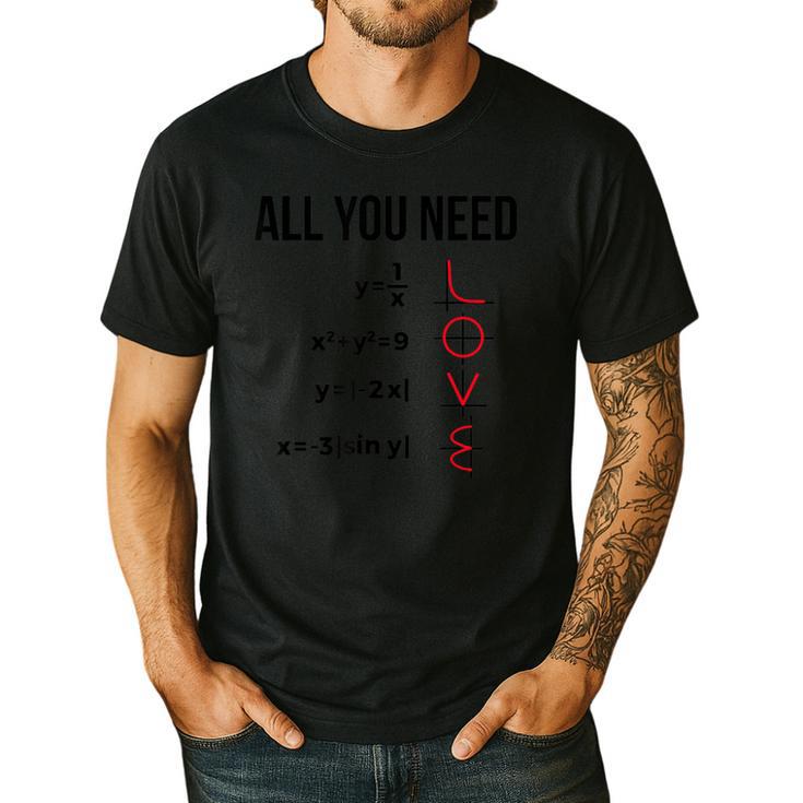 Math Graphs Mathematics Math Teacher Men's Casual T-Shirt
