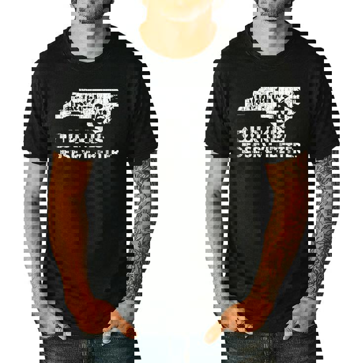 NC Red For Ed North Carolina Teacher Strike T-Shirt For Men Women Kids Men&#x27;s Casual T-Shirt