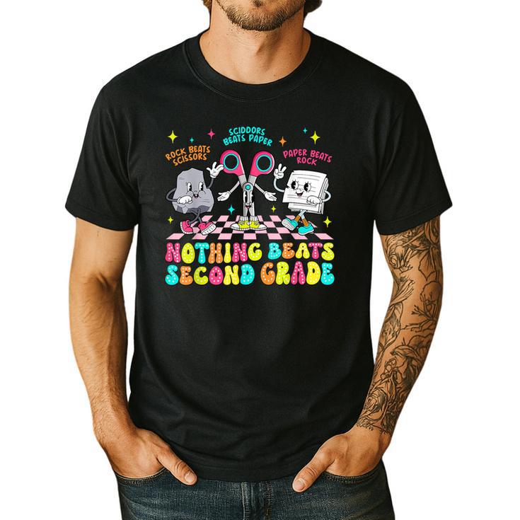 Nothing Beats 2nd Second Grade Back To School Teacher Kids Men's Casual T-Shirt