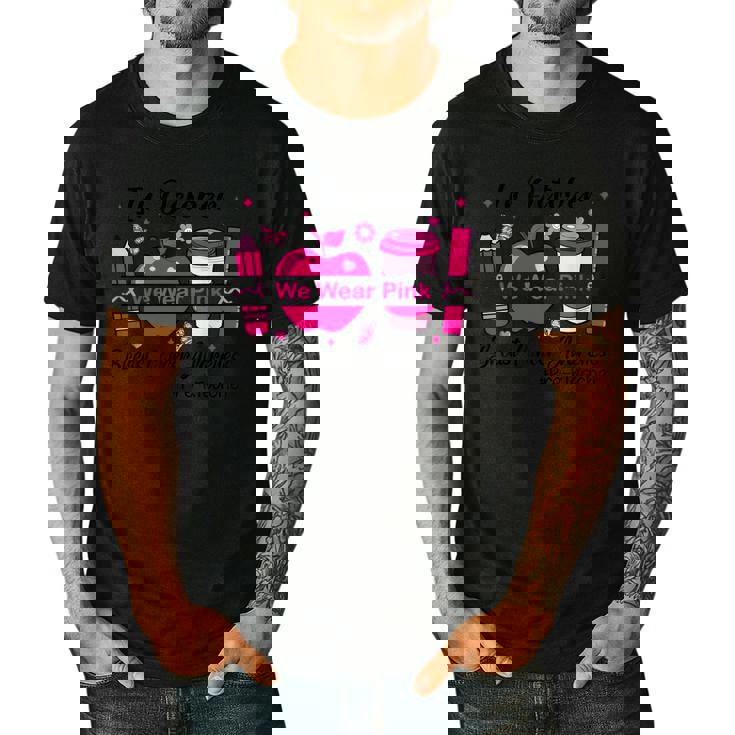 Pre-k Teacher In October We Wear Pink Breast Cancer Men&#x27;s Casual T-Shirt