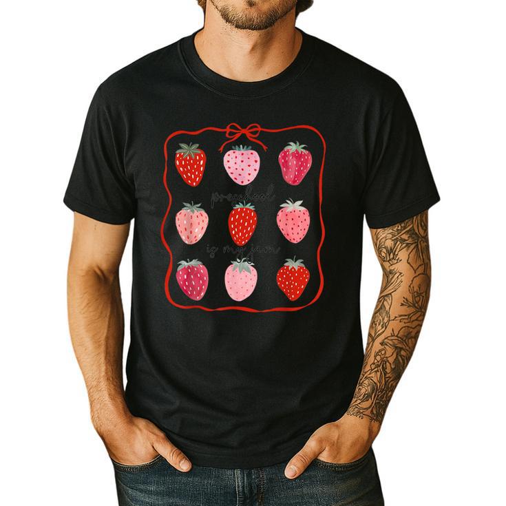 Preschool Is My Jam Strawberry Teacher First Day Of School Men's Casual T-Shirt