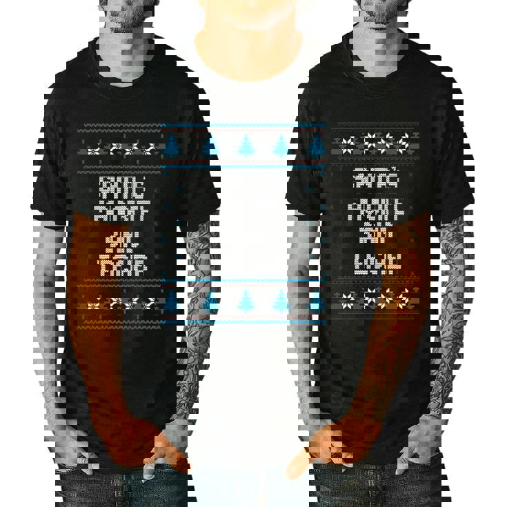 Santas Favorite Band Teacher Christmas Men&#x27;s Casual T-Shirt