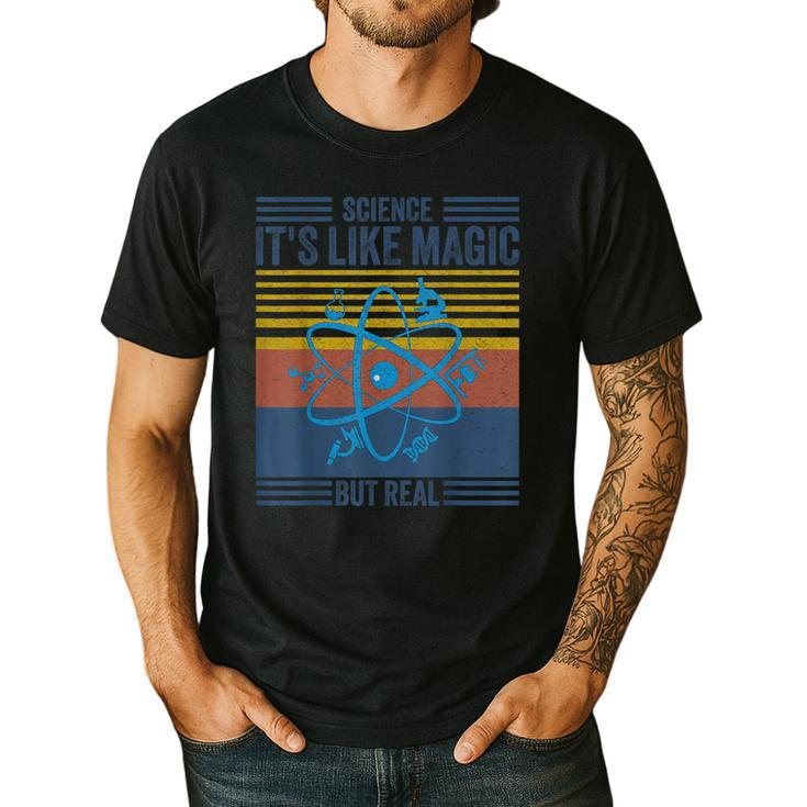 Science It's Like Magic But Real Science Teacher Geek Nerd Men's Casual T-Shirt