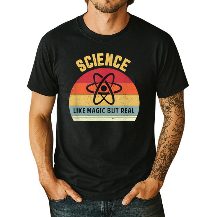 Science Like Magic But Real Science Teacher Graphics Geek Men's Casual T-Shirt