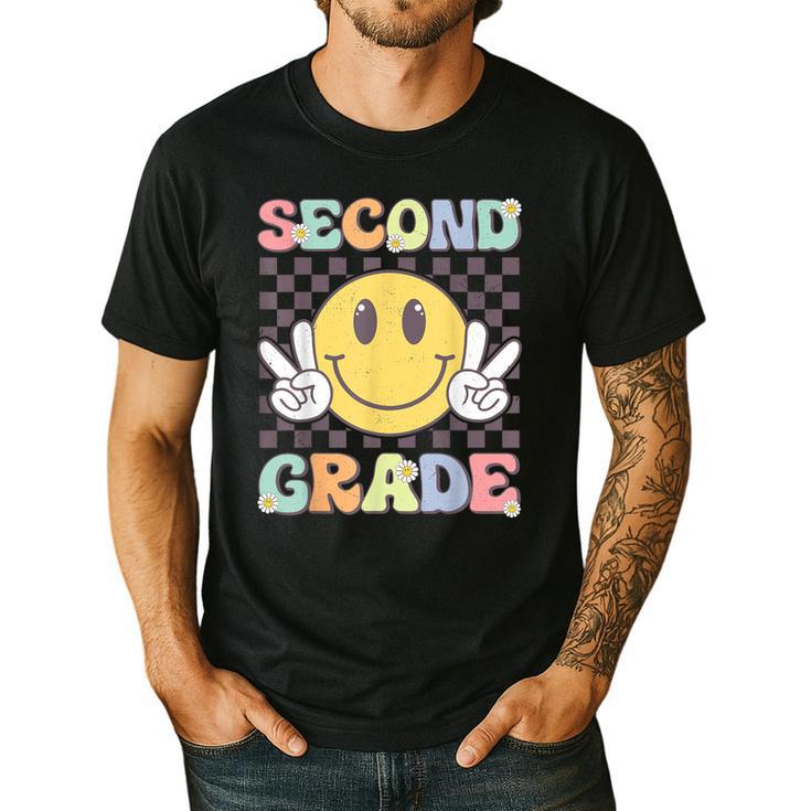 Second Grade Teachers Boys Girls Smile Face 2nd Grade Team Men's Casual T-Shirt