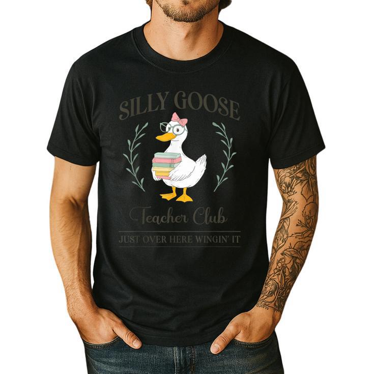 Silly Goose Teacher Club Men's Casual T-Shirt