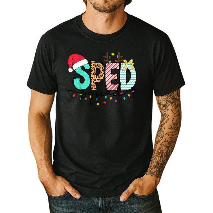 SPED Squad Special Education Teacher Autism Christmas Women Men's Casual T-Shirt