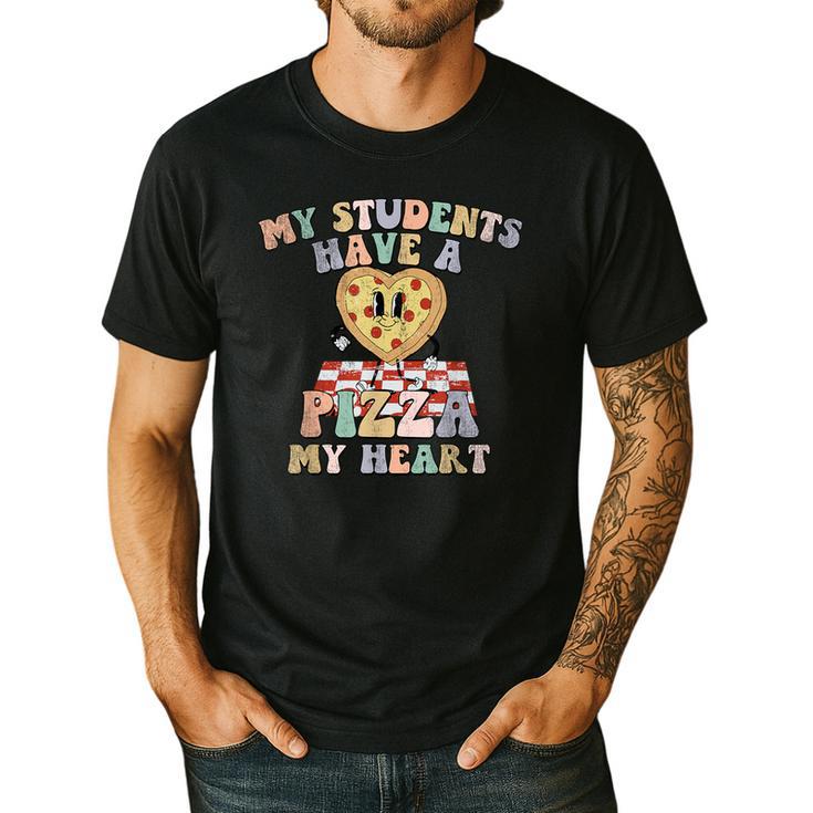 My Students Have A Pizza-My-Heart Valentines Day Teacher Men's Casual T-Shirt