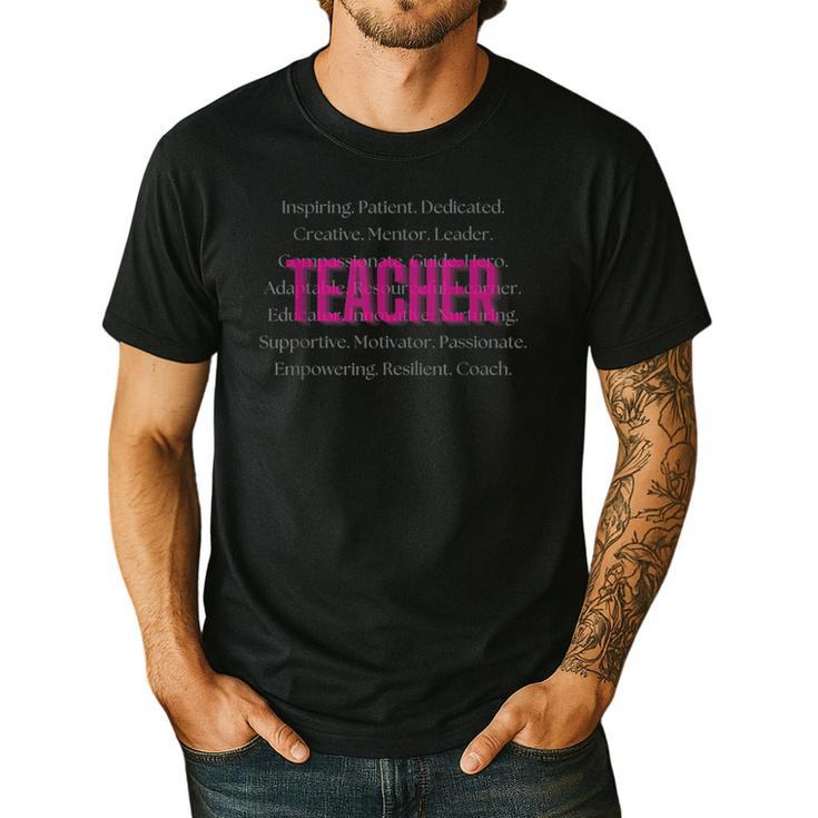 TEACH Inspirational Teacher Comfortable & Stylish T-Shirt Men's Casual T-Shirt