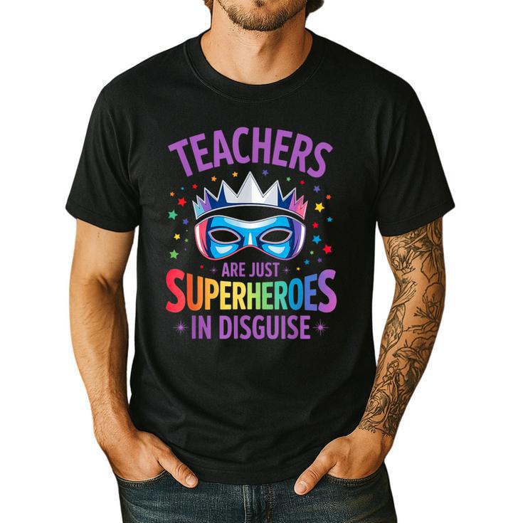 Teachers Are Just Superheroes In Disguise Back To School Men's Casual T-Shirt