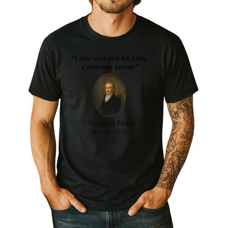 Thomas Paine Common Sense USA History Teacher Student Men's Casual T-Shirt