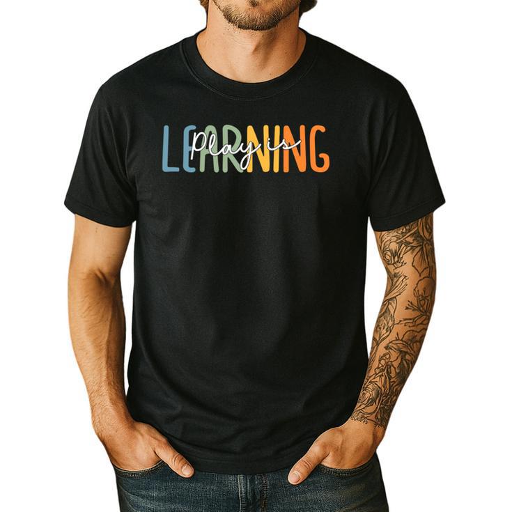 Vintage Play Is Learning Back To School Toddler Teacher Men's Casual T-Shirt