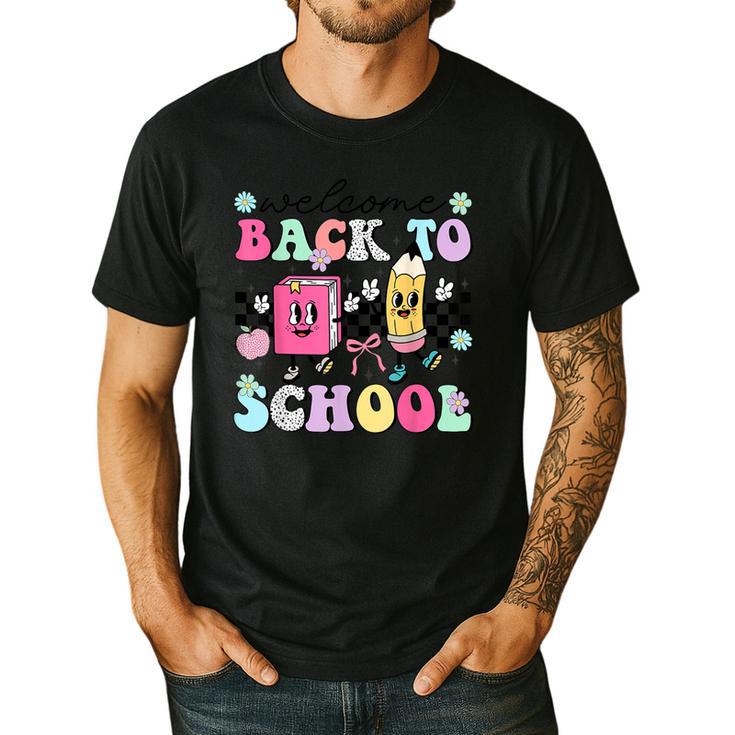 Welcome Back To School 2024 Teachers Students First Day Men's Casual T-Shirt