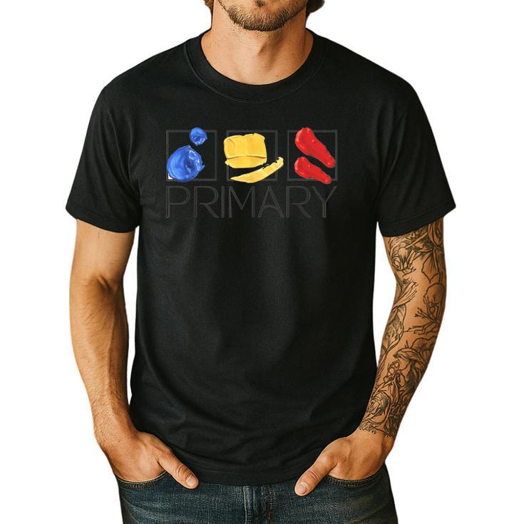 Women Art Teacher Back To School Artist Primary Color Theory Men's Casual T-Shirt