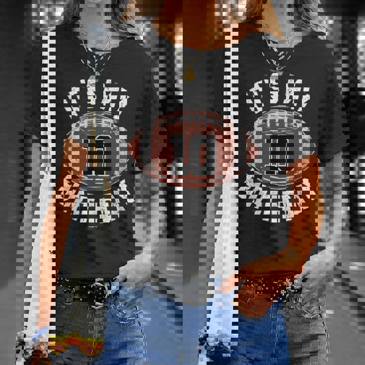 10歳の誕生日 フットボール 10歳 男の子 スポーツパーティー キッズ Tシャツ 彼女への贈り物