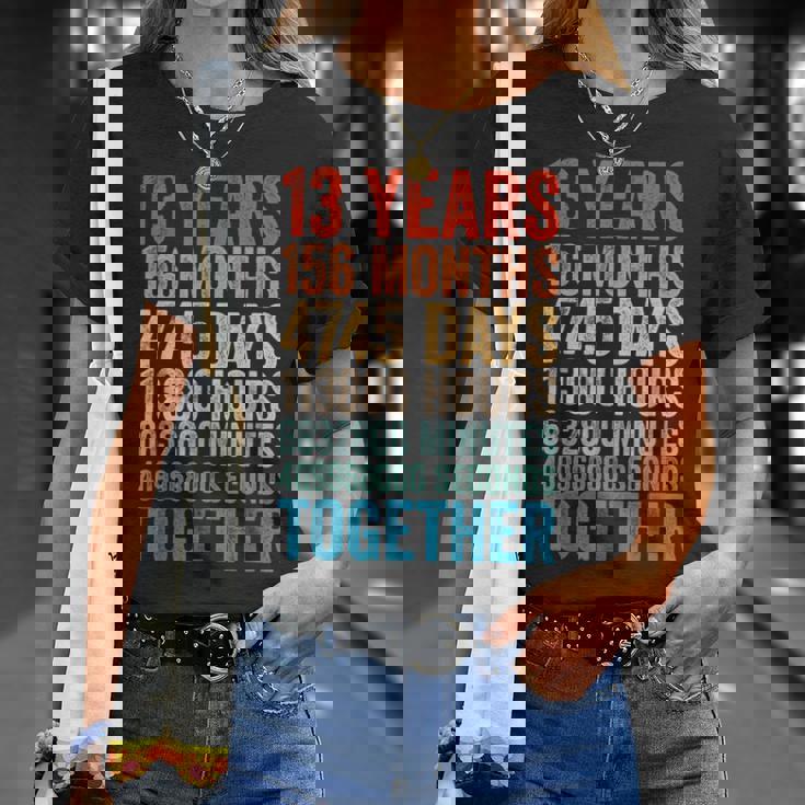 13年目の記念日 彼 彼女 カップル 13回目の結婚 Tシャツ 彼女への贈り物