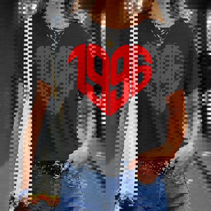 1996年ハート型ヴィンテージ 1996年ハート型愛 30歳の誕生日に Tシャツ 彼女への贈り物