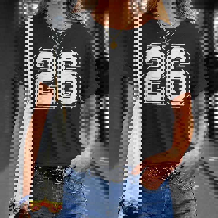 26 Número Camiseta unisex Regalos para ella