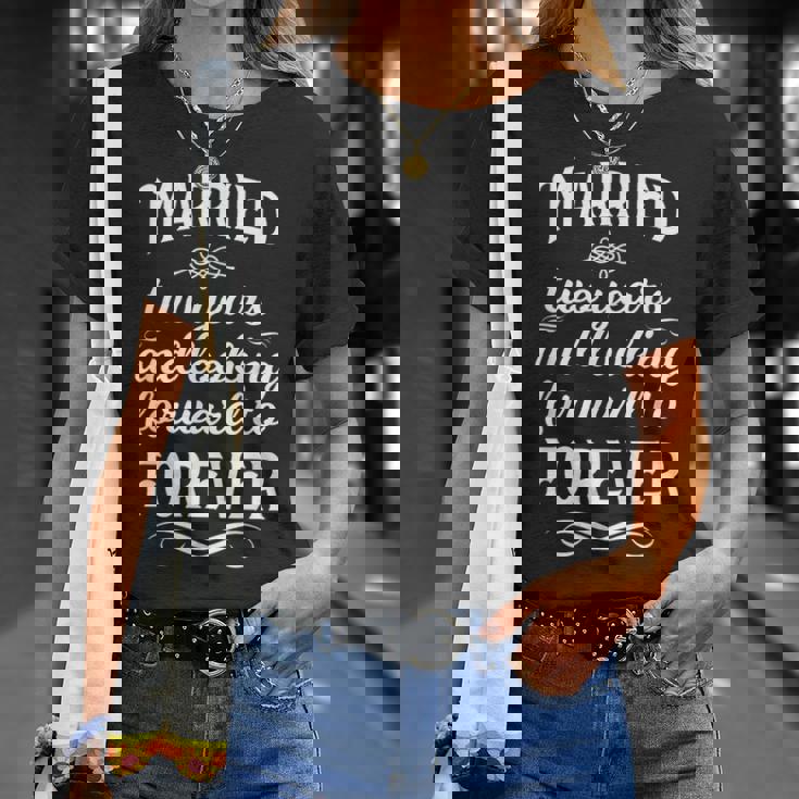 2年 結婚記念日 結婚 結婚記念日 結婚記念日 結婚結婚式 Tシャツ 彼女への贈り物