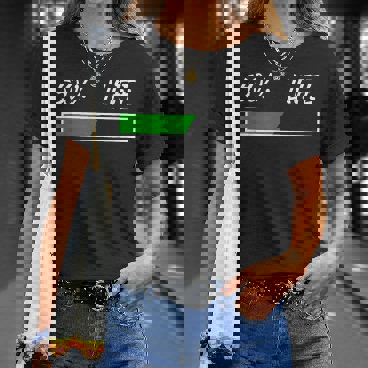 50Th Birthday 50 Life 50 Years Life Loading Bar 50 Percent Tシャツ 彼女への贈り物