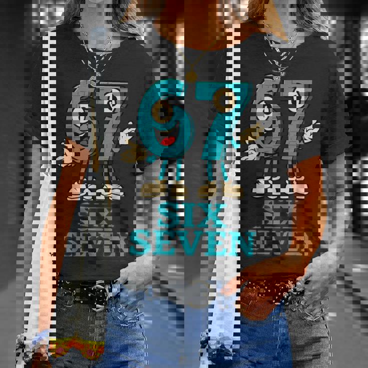 67 シックスセブン 6-7 面白いイタリアンブレインロットスラングゲームミーム Tシャツ 彼女への贈り物