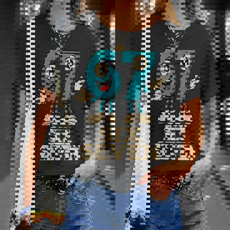 67 シックスセブン 6-7 面白いイタリアンブレインロットスラングゲームミーム 長袖tシャツ Tシャツ 彼女への贈り物