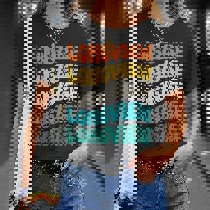 70S Longview 70年代のロングビュー 長袖tシャツ Tシャツ 彼女への贈り物