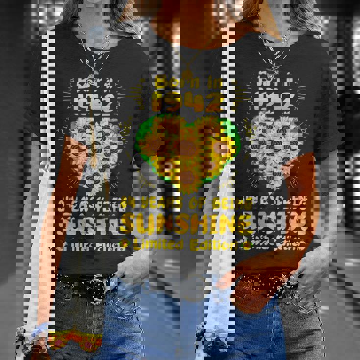 84歳の誕生日 サンシャイン84年 ひまわり恋人 1942年生まれ Tシャツ 彼女への贈り物