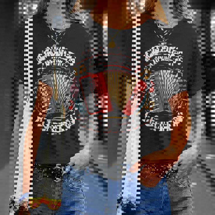 Accordionists Know How To Push Buttons 面白い レトロ アコーディオン Tシャツ 彼女への贈り物