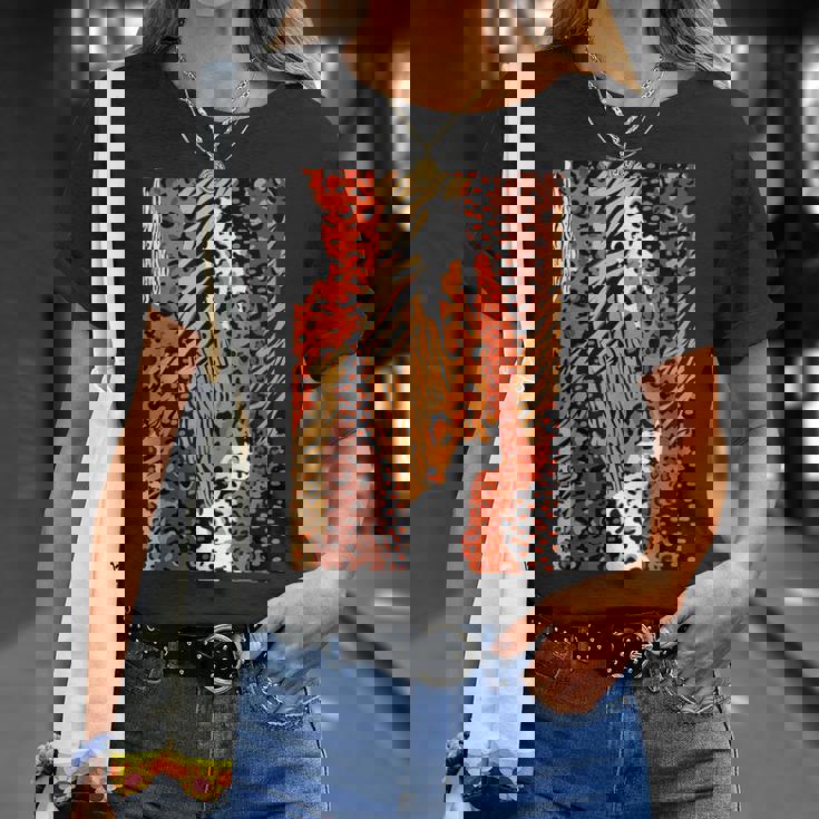 Africa アフリカ Animal Print Africa Is Calling Tシャツ 彼女への贈り物