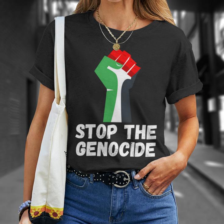Arrêtez Le Génocide Manche Longue T-Shirt Cadeaux pour elle
