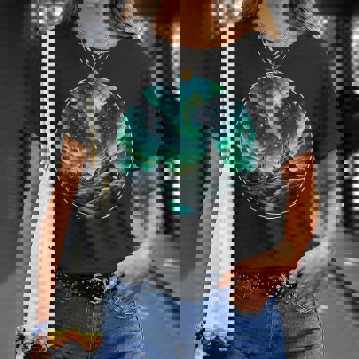 Aurore Boréale Aurores Boréales Ciel Nuit Nature Beauté T-Shirt Cadeaux pour elle